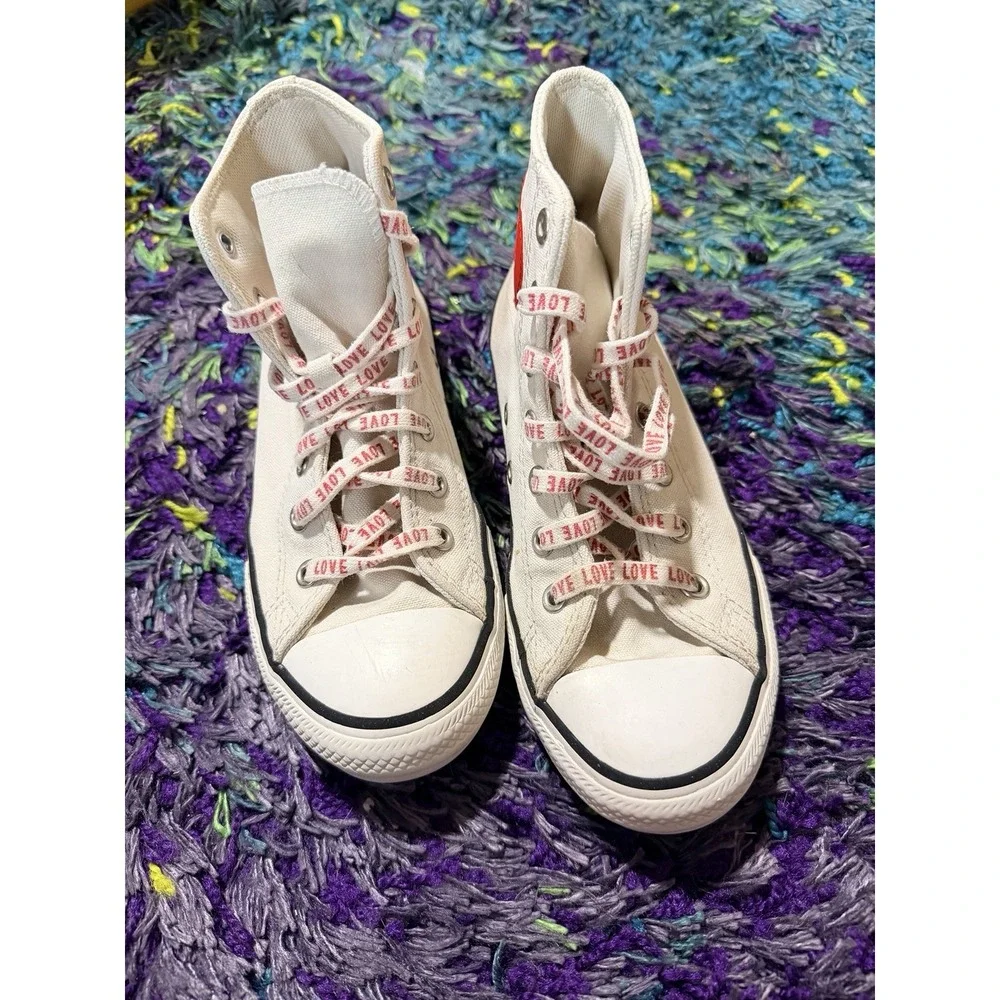 Converse Chuck Taylor All Star Youth Size 2 hearts Love Laces